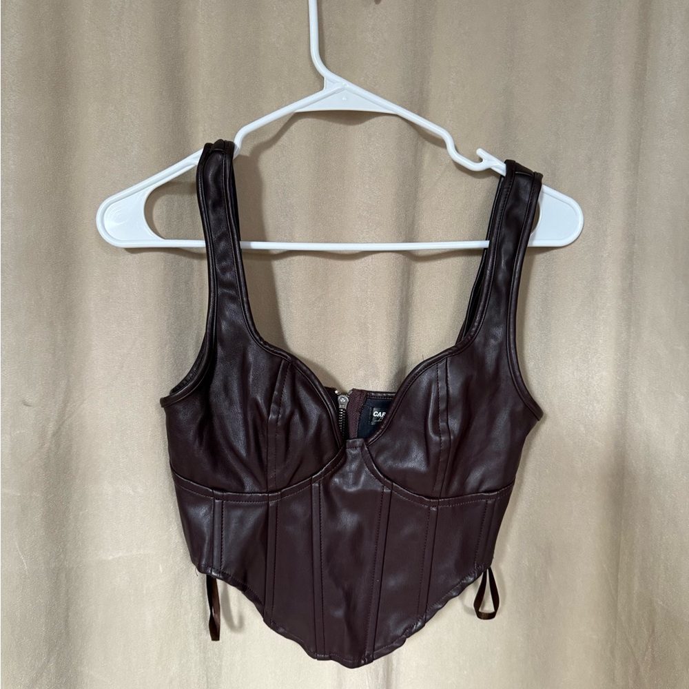 SHEIN Dark Brown Crop Top